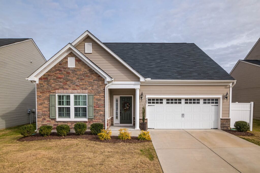 A home that was recently power washed for the summer