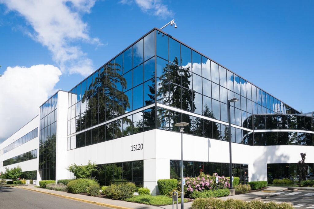 Commercial Window Cleaning done on customer property